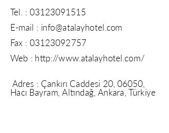 Atalay Hotel iletiim bilgileri
